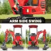 HUAYEE HY14C | 1.4-Ton Mini Excavator, Briggs & Stratton 13.5HP, Swing Boom & Hydraulic Thumb