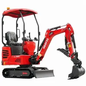 HUAYEE HY14C | 1.4-Ton Mini Excavator, Briggs & Stratton 13.5HP, Swing Boom & Hydraulic Thumb