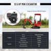 13 HUAYEE HY14C 1.4T Mini Excavator 13.5HP Briggs & Stratton Gas Engine with 5 Attachments