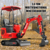 2 HUAYEE HY14C 1.4T Mini Excavator 13.5HP Briggs & Stratton Gas Engine with 5 Attachments