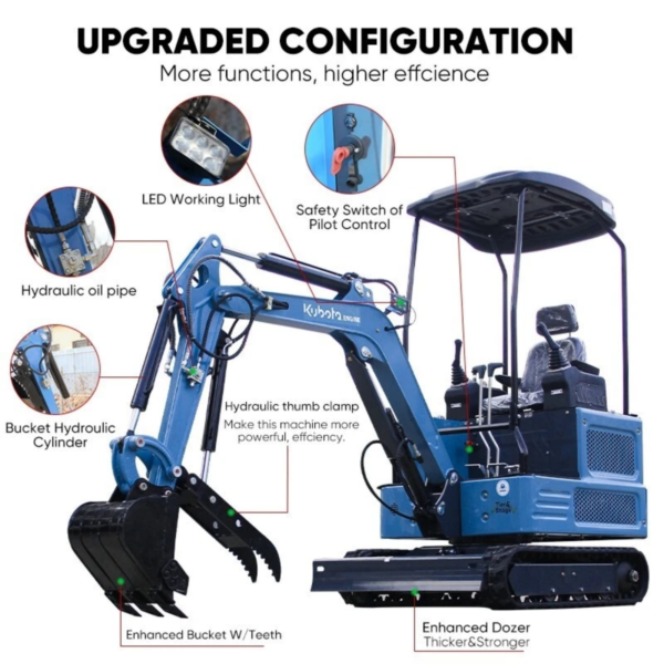 2 MachPro 1.8T Mini Excavator Kubota Diesel Engine with Pilot Control and Side Swing