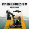TYPHON TERROR X STORM 1T Mini Excavator 13.5HP Briggs & Stratton Engine with Canopy