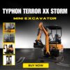 4 TYPHON TERROR XX 4000 lb Mini Excavator 20.4HP Kubota D902 Diesel Engine