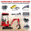 6 HUAYEE HY14G 1.4T Mini Excavator 14HP Kubota Diesel Engine with Hydraulic Thumb