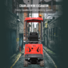 7 HUAYEE HY14C 1.4T Mini Excavator 13.5HP Briggs & Stratton Gas Engine with 5 Attachments