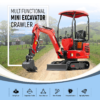 8 HUAYEE HY14C 1.4T Mini Excavator 13.5HP Briggs & Stratton Gas Engine with 5 Attachments